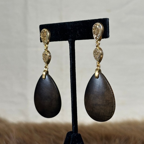 Mahogany Druzzy Earrings - Picture 2 of 3